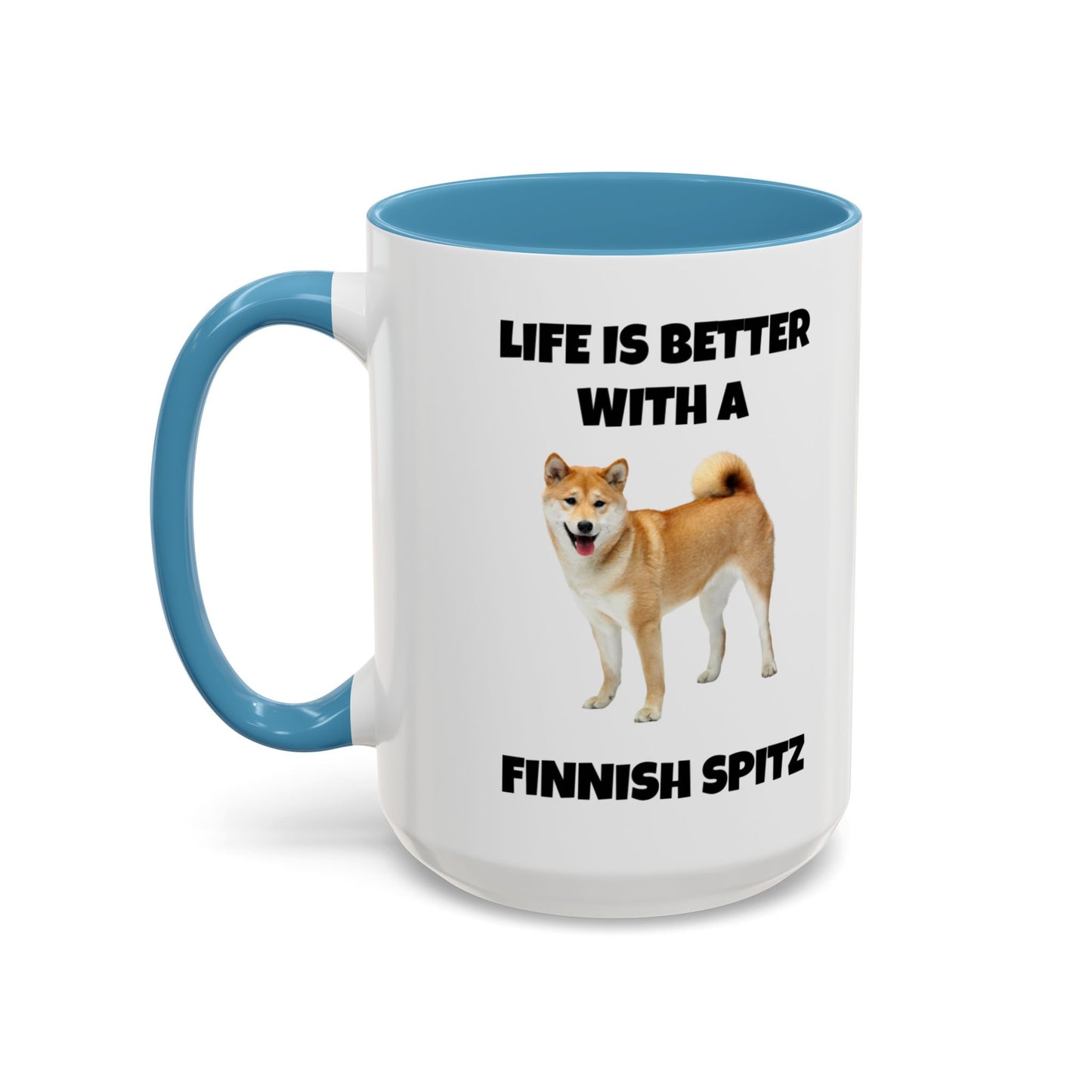 Finnish Spitz, Finnish Spitz Dog, Life is Better with a Finnish Spitz, Accent Coffee Mug (11, 15oz)