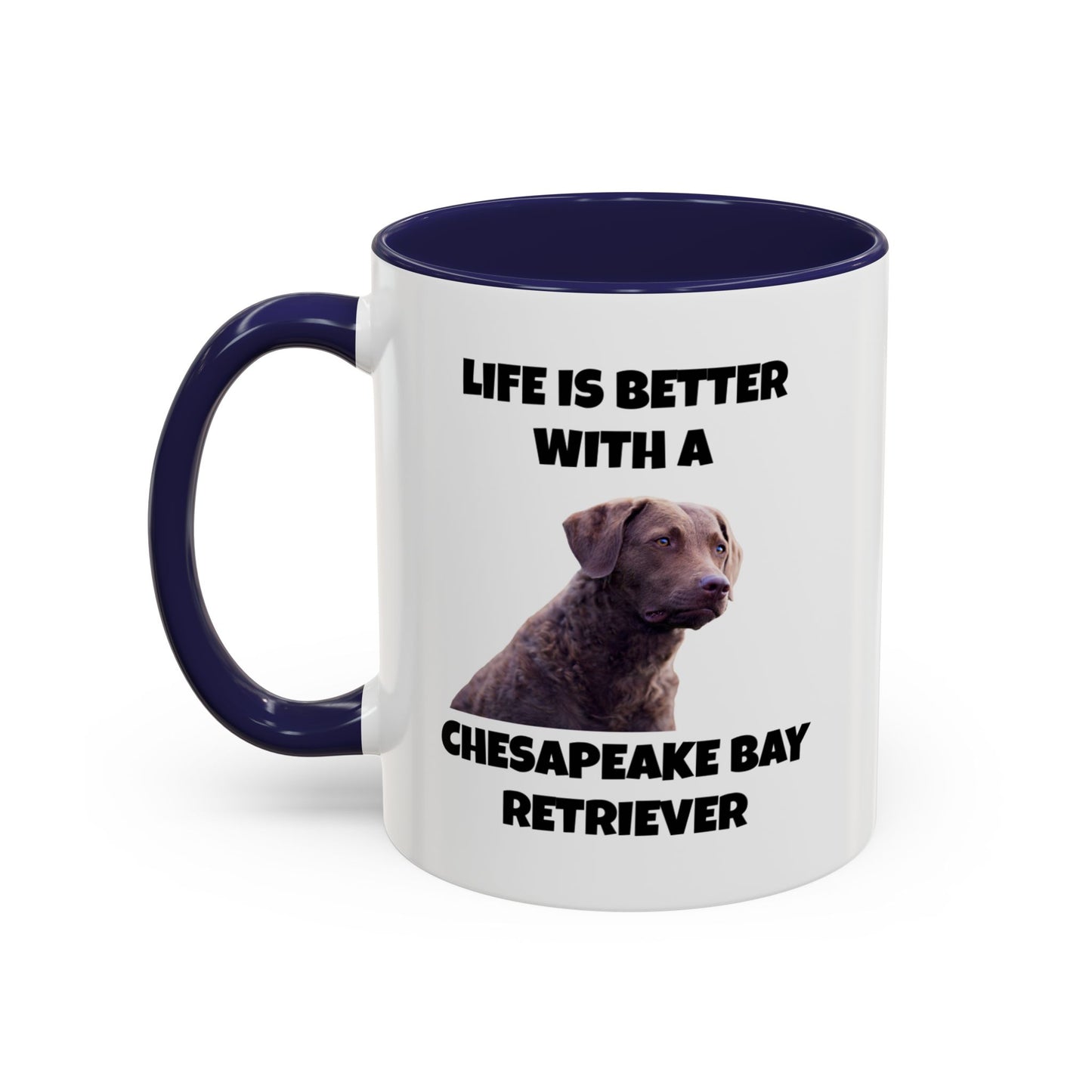 Chesapeake Bay Retriever, Chesapeake Bay Retriever Dog, Life is Better with a Chesapeake Bay Retriever, Accent Coffee Mug (11, 15oz)