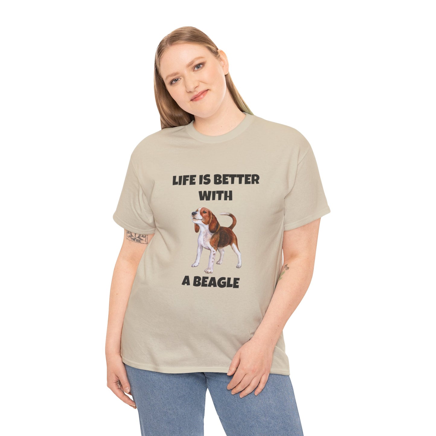 Beagle, Beagle Dog, Life Is Better With A Beagle, Unisex Heavy Cotton Tee