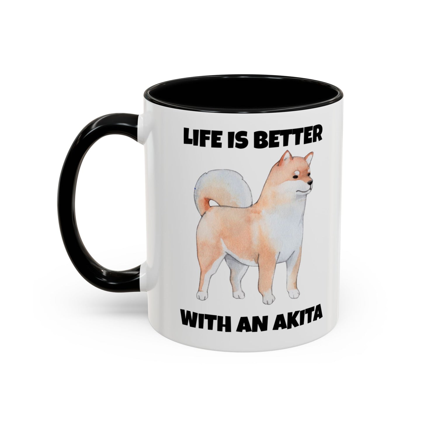 Akita, Akita Dog, Life is Better with an Akita, Accent Coffee Mug (11, 15oz)