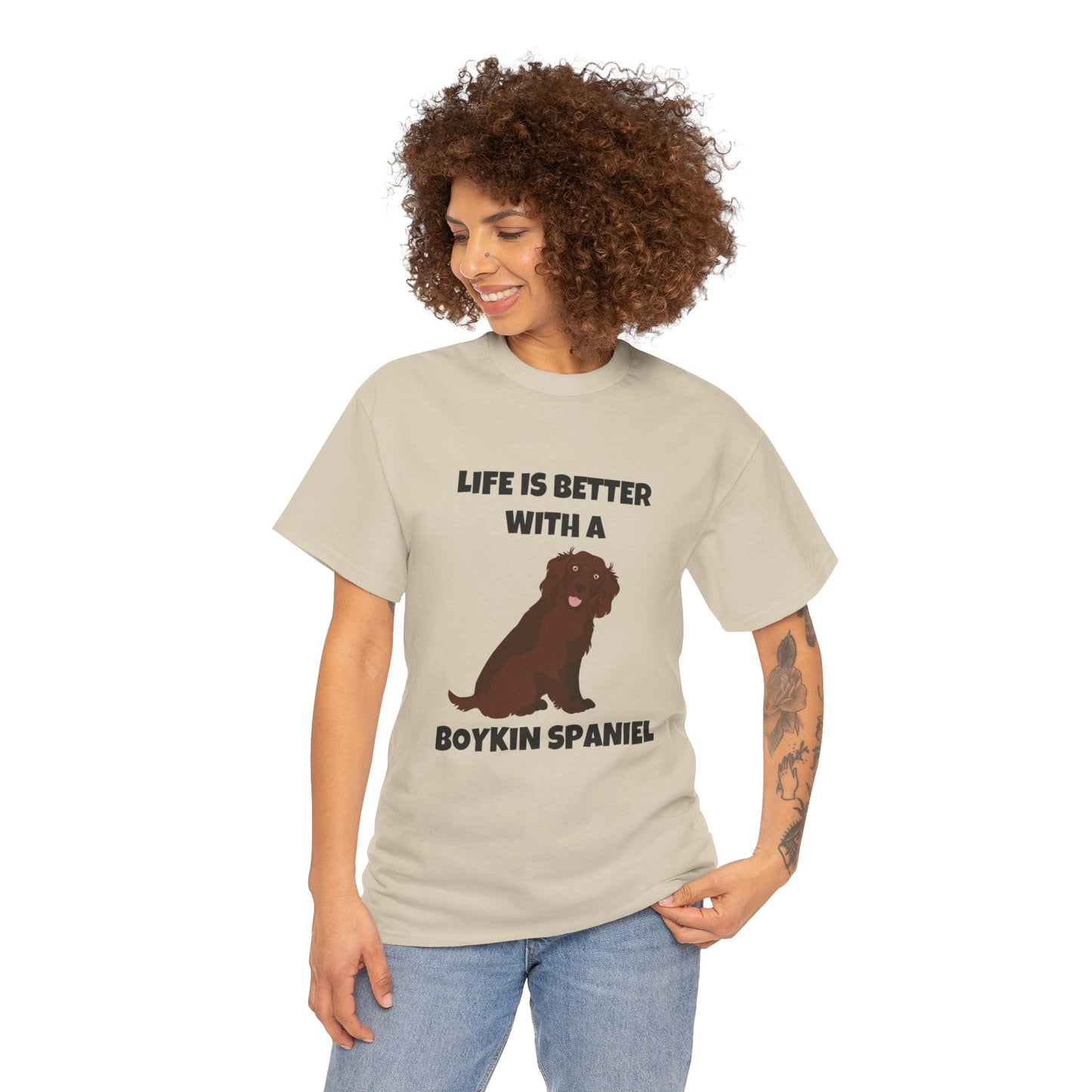 Boykin Spaniel, Boykin Spaniel Dog, Life is Better with a Boykin Spaniel, Unisex Heavy Cotton Tee