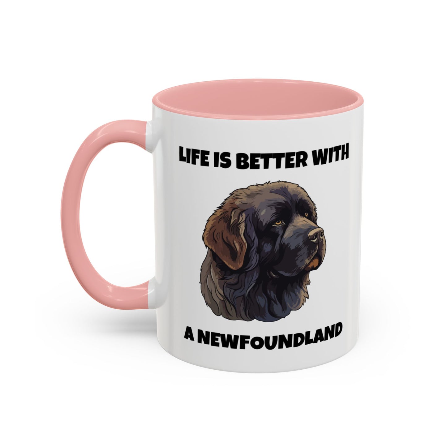 Newfoundland, Newfoundland Dog, Newfie, Life is Better with a Newfoundland, Accent Coffee Mug (11, 15oz)