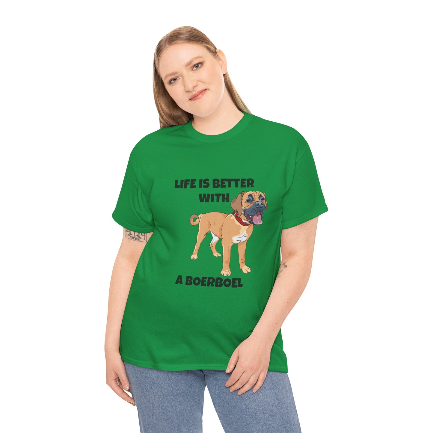 Boerboel, Boerboel Dog, Life is Better with a Boerboel, Unisex Heavy Cotton Tee