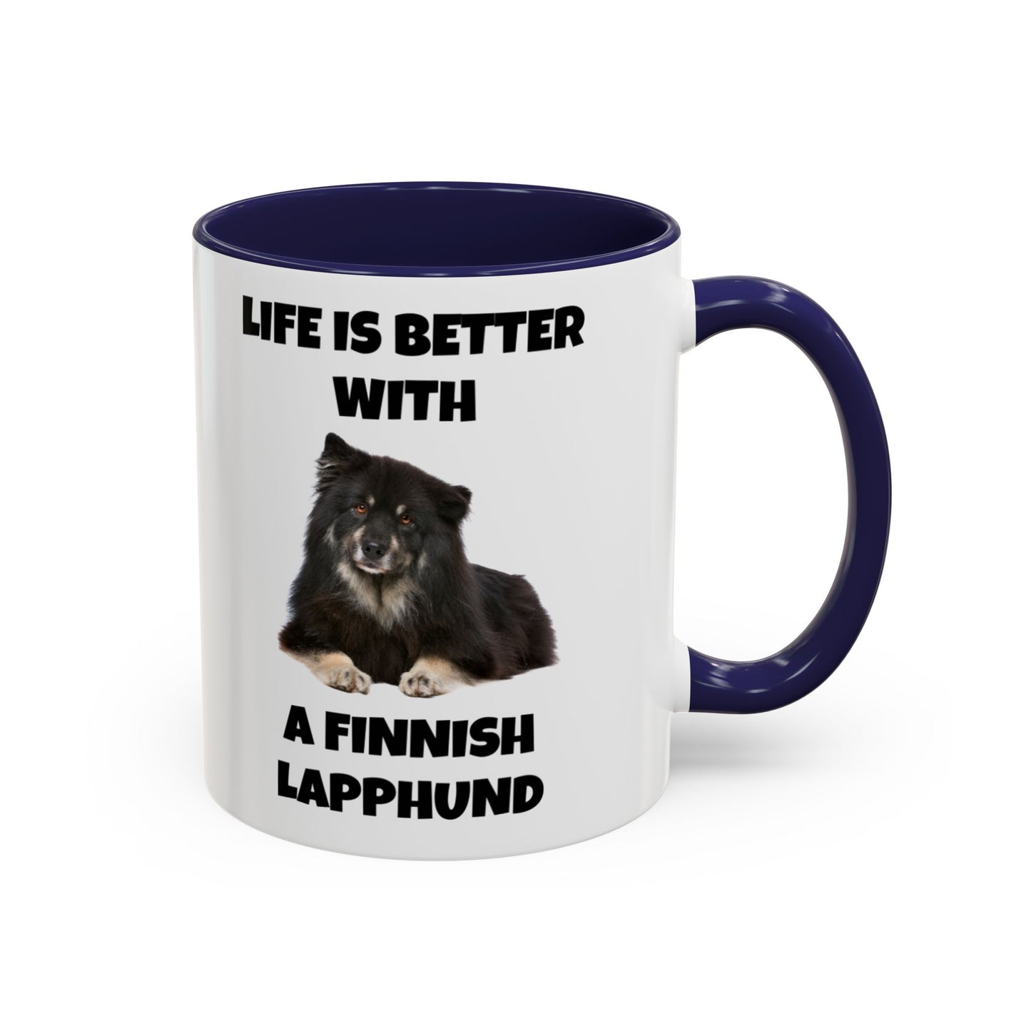 Finnish Lapphund, Finnish Lapphund Dog, Life is Better with a Finnish Lapphund, Accent Coffee Mug (11, 15oz)