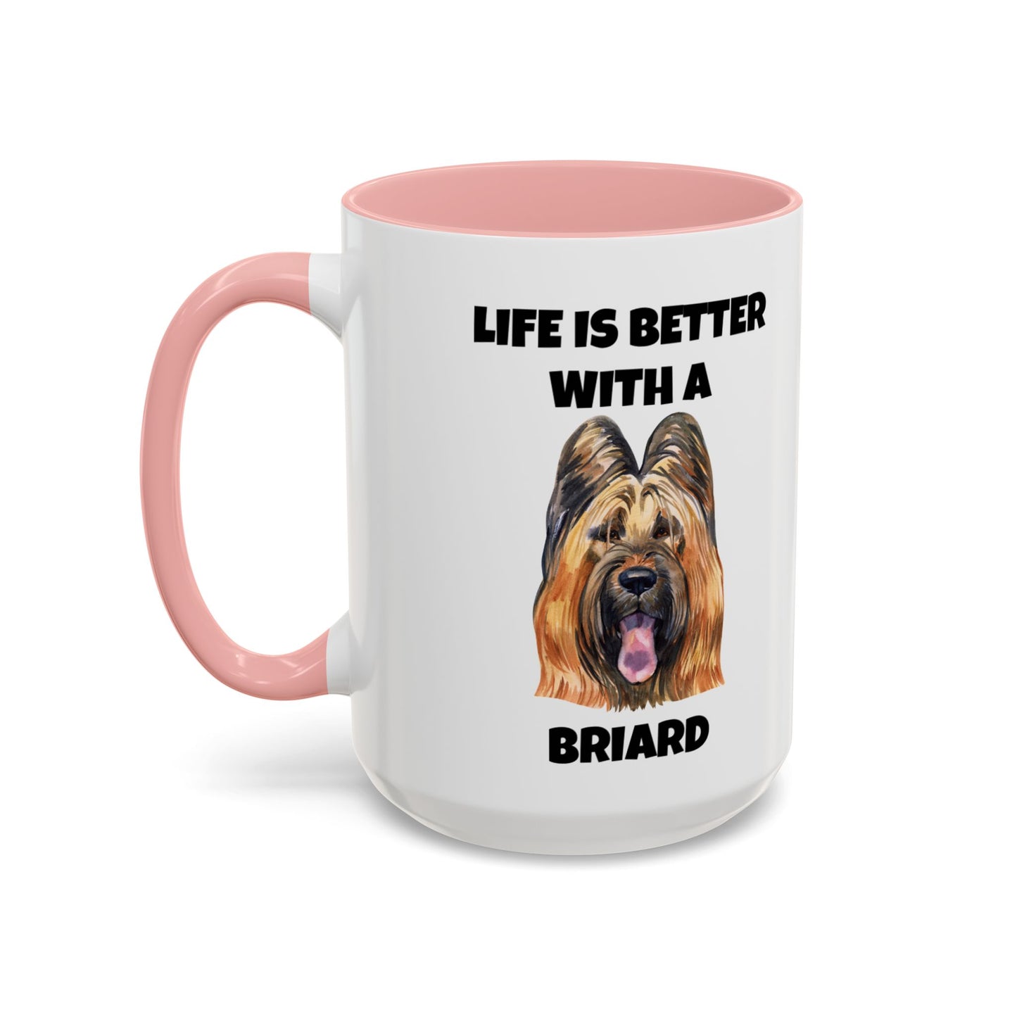 Briard, Briard Dog, Life is Better with a Briard, Accent Coffee Mug (11, 15oz)