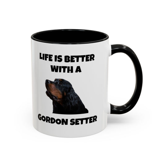 Gordon Setter, Gordon Setter Dog, Life is Better with a Gordon Setter, Accent Coffee Mug (11, 15oz)