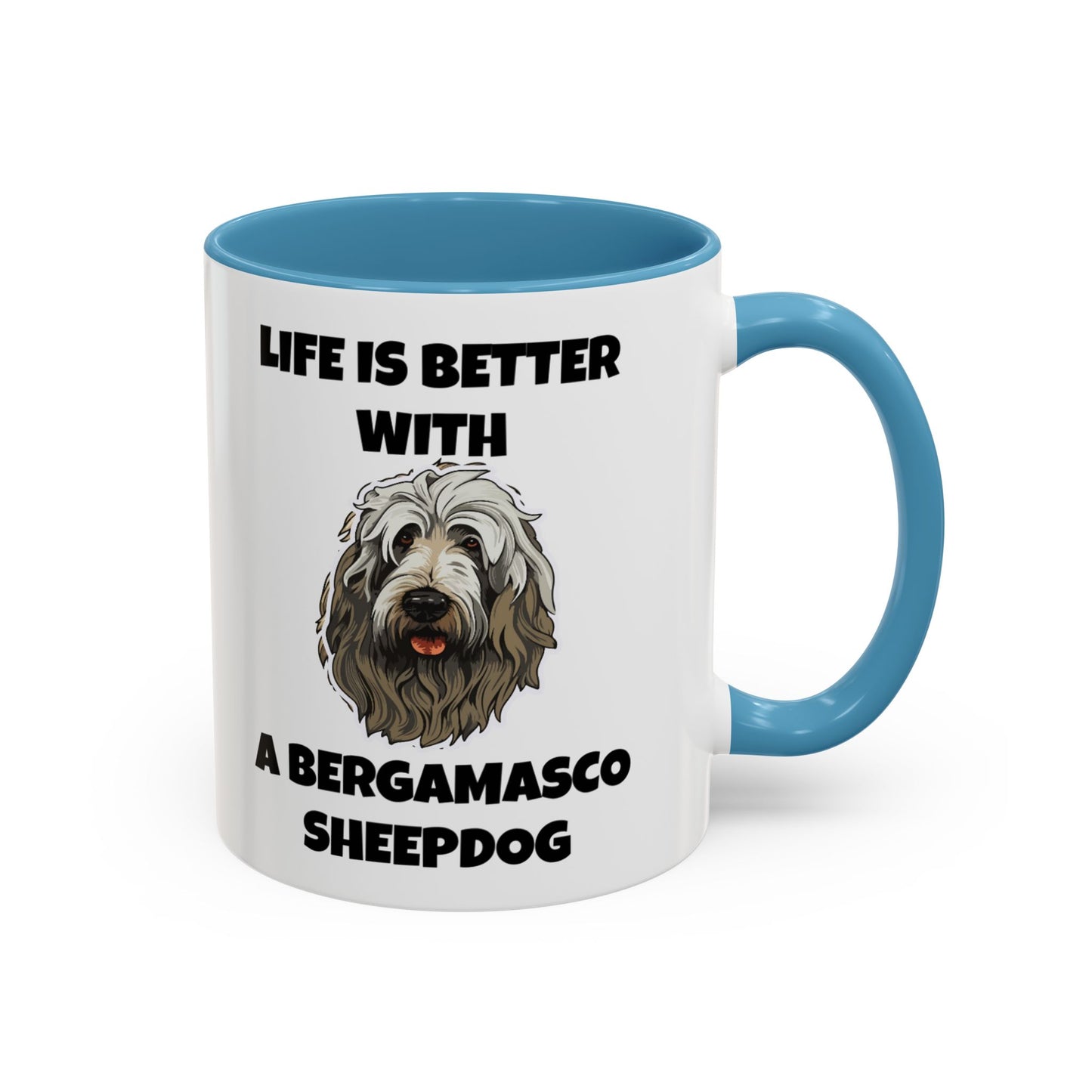 Bergamasco Sheepdog, Bergamasco Sheep Dog, Life is Better with a Bergamasco Sheepdog, Accent Coffee Mug (11, 15oz)