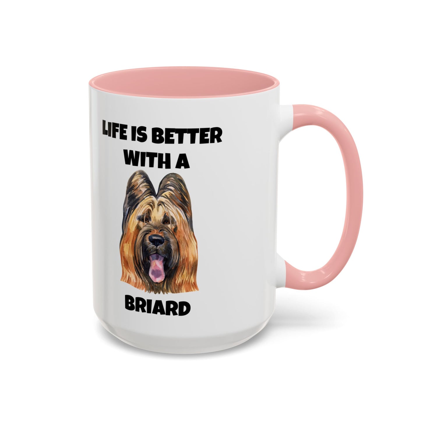 Briard, Briard Dog, Life is Better with a Briard, Accent Coffee Mug (11, 15oz)