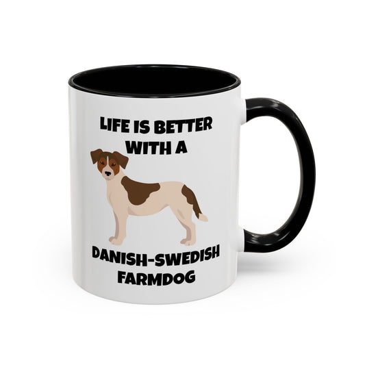 Danish Swedish Farmdog, Life is Better with a Danish-Swedish Farmdog, Accent Coffee Mug (11, 15oz)