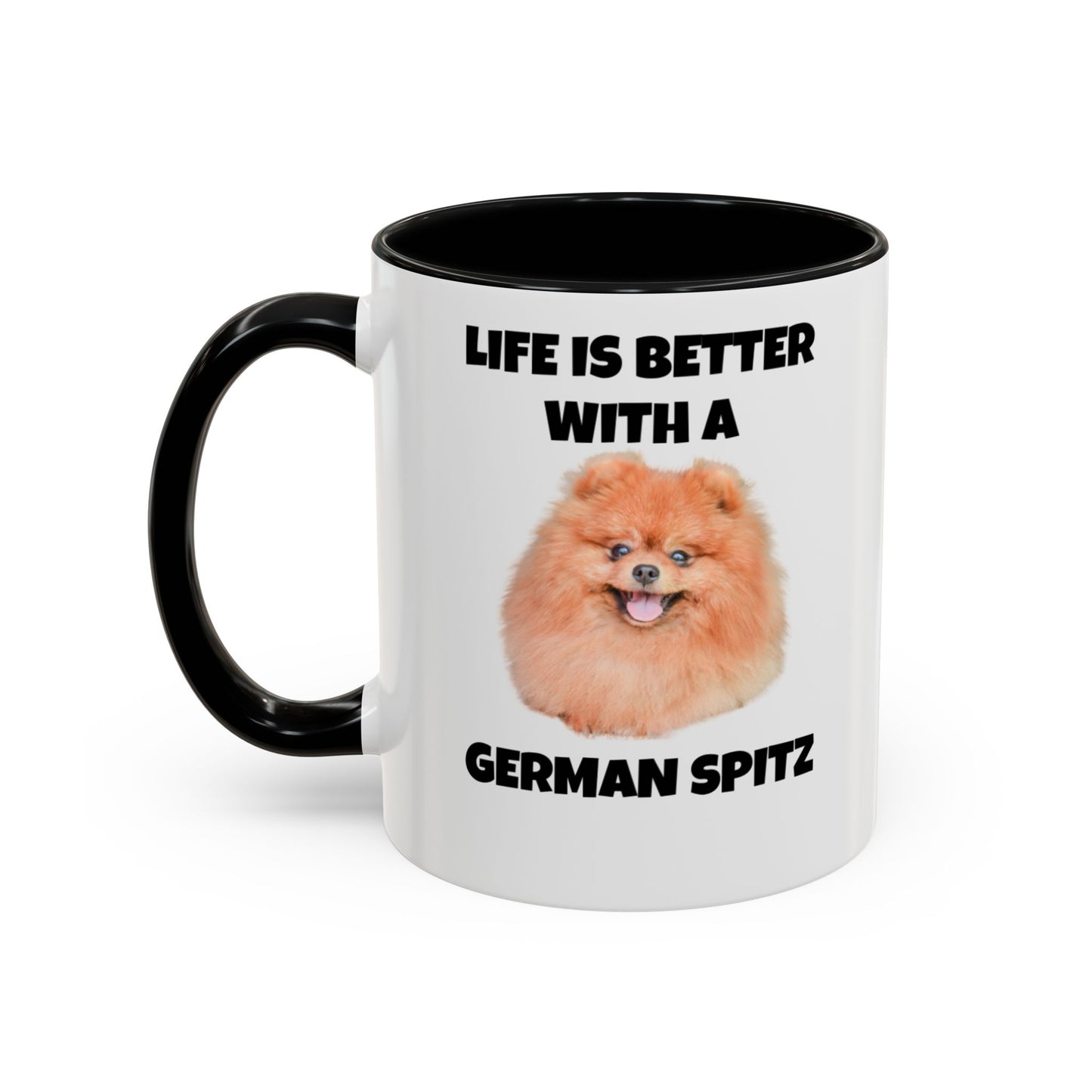 German Spitz, German Spitz Dog, Life is Better with a German Spitz, Accent Coffee Mug (11, 15oz)