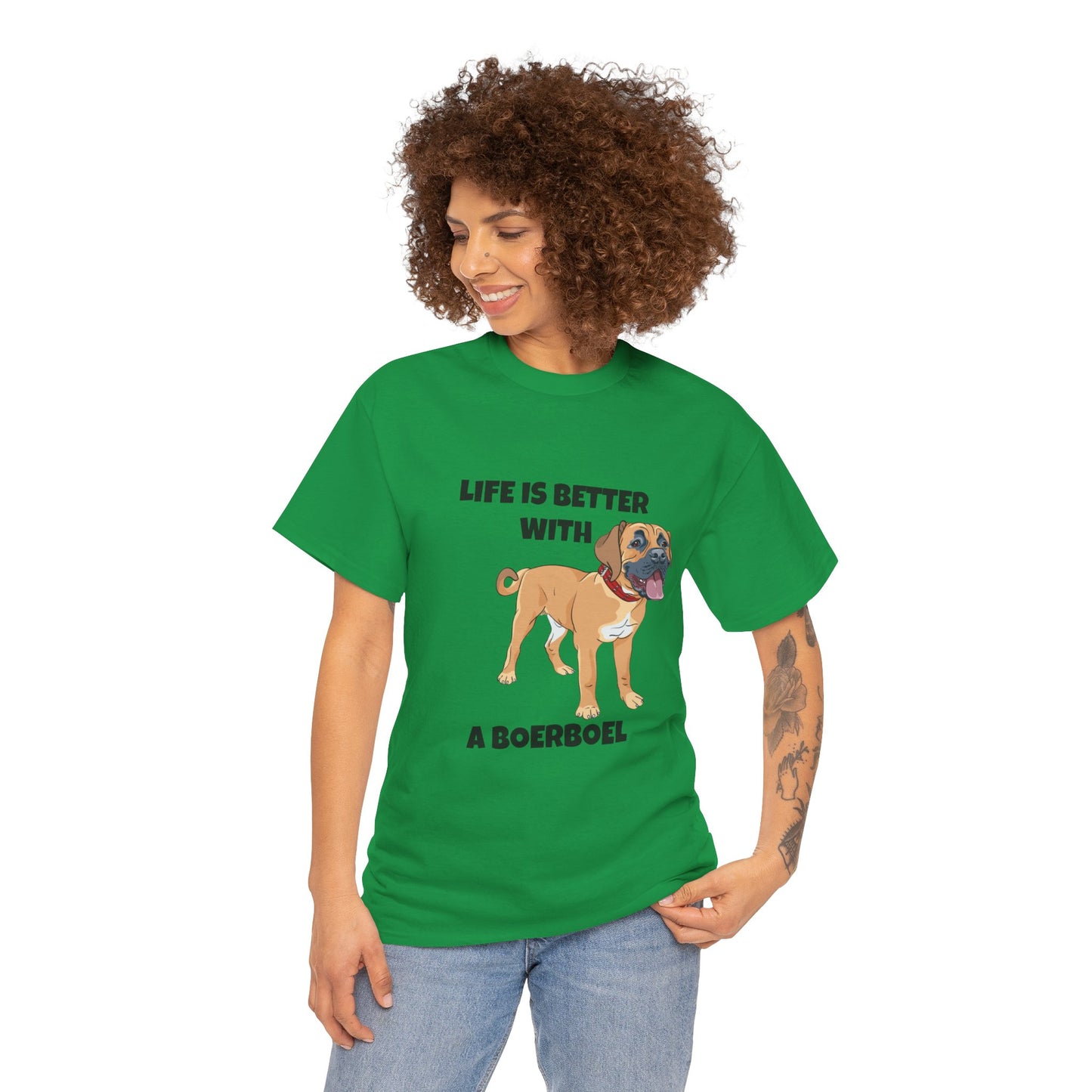 Boerboel, Boerboel Dog, Life is Better with a Boerboel, Unisex Heavy Cotton Tee