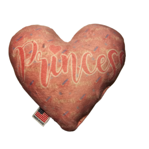 Princess Plush Heart, 6" with Squeaker