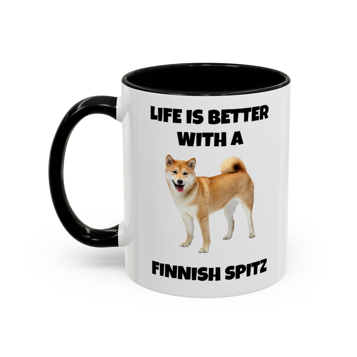 Finnish Spitz, Finnish Spitz Dog, Life is Better with a Finnish Spitz, Accent Coffee Mug (11, 15oz)