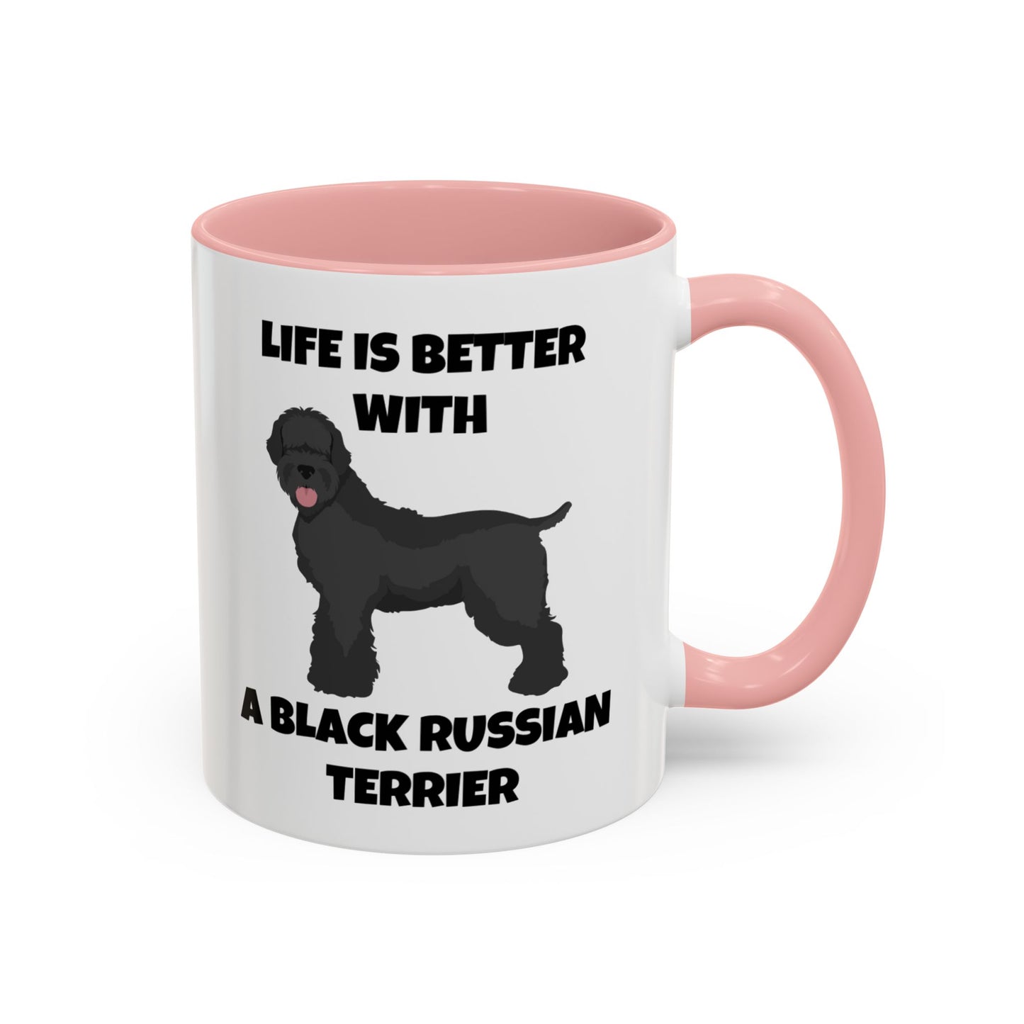 Black Russian Terrier, Black Russian Terrier Dog, Life is Better with a Black Russian Terrier, Accent Coffee Mug (11, 15oz)