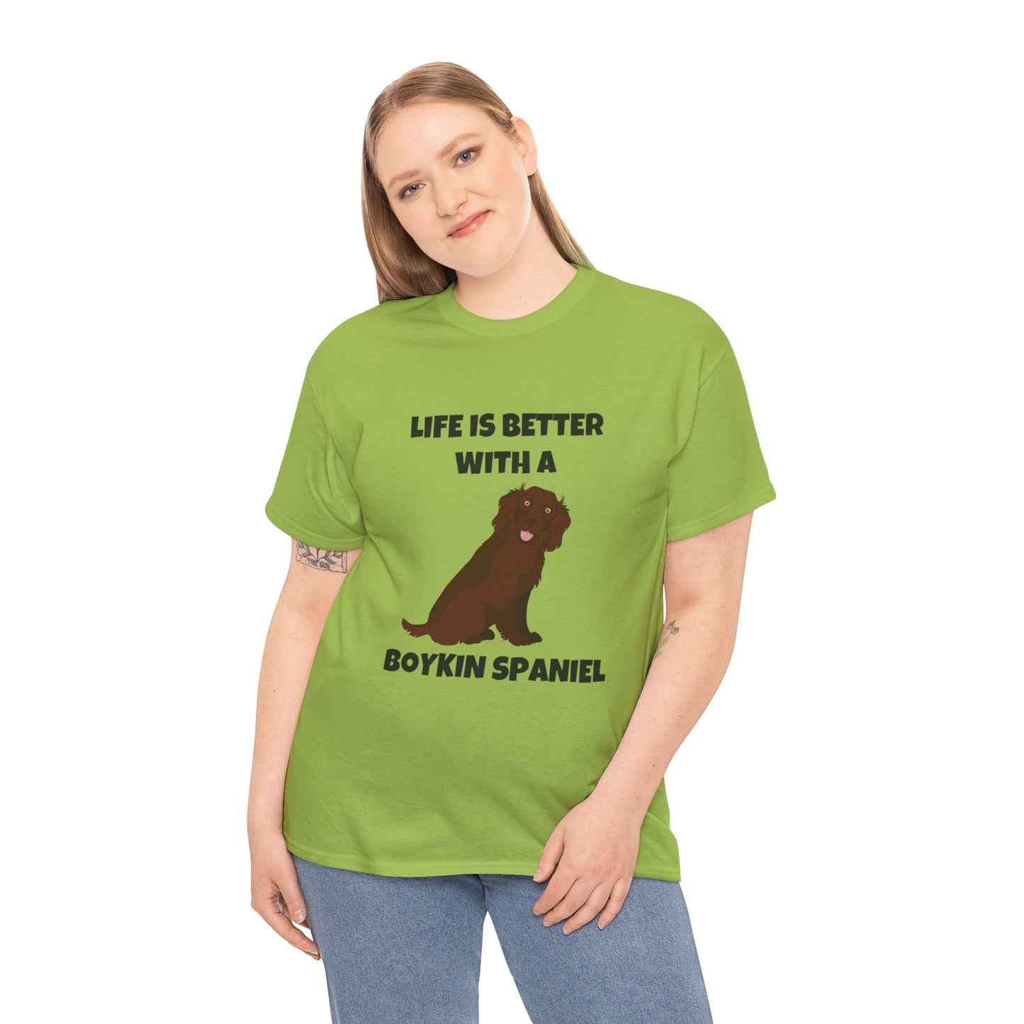 Boykin Spaniel, Boykin Spaniel Dog, Life is Better with a Boykin Spaniel, Unisex Heavy Cotton Tee