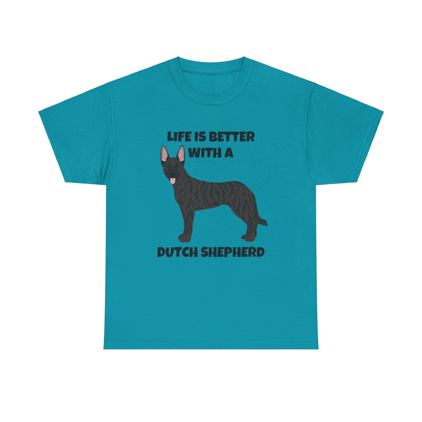 Dutch Shepherd Dog, Life is Better with a Dutch Shepherd, Unisex Heavy Cotton Tee