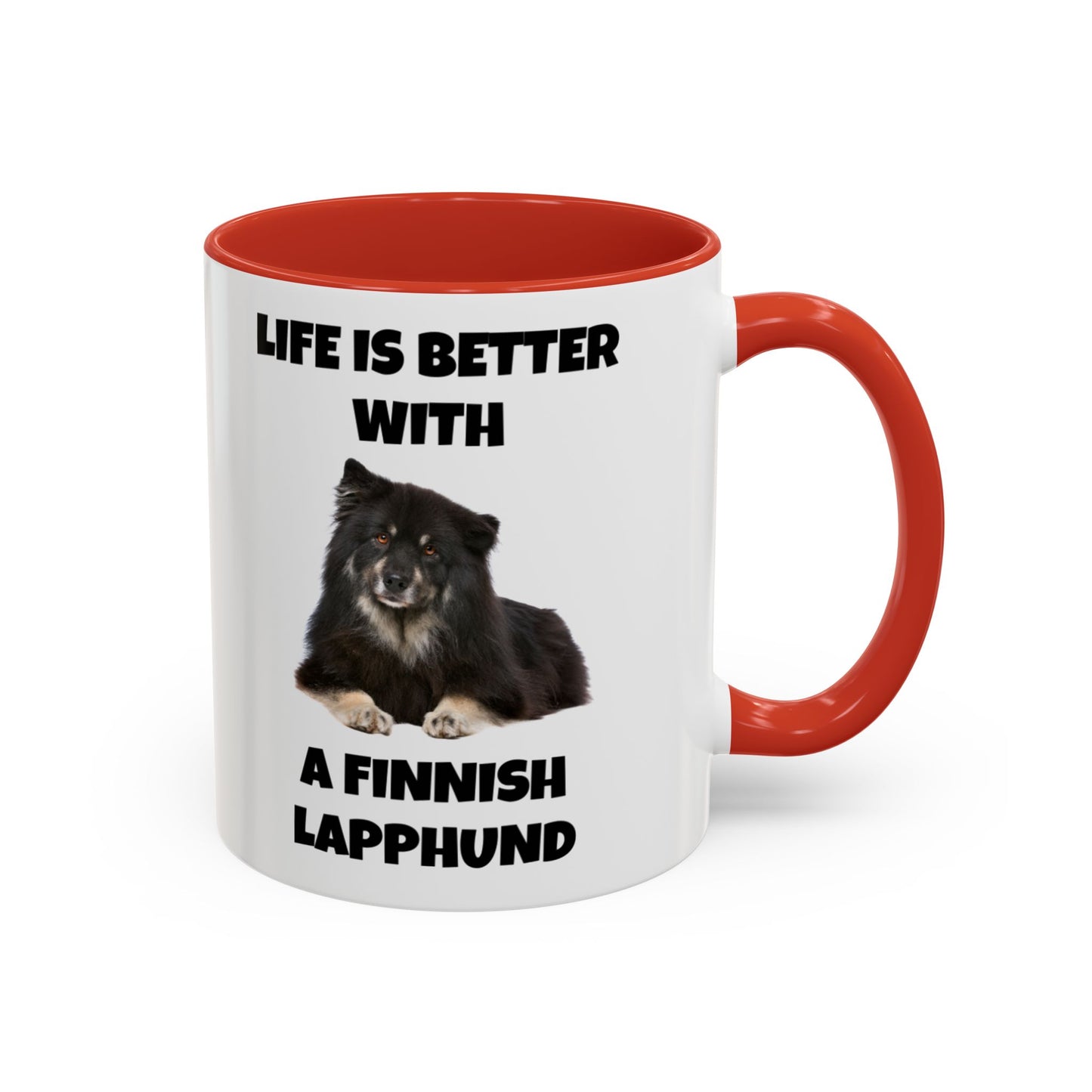 Finnish Lapphund, Finnish Lapphund Dog, Life is Better with a Finnish Lapphund, Accent Coffee Mug (11, 15oz)