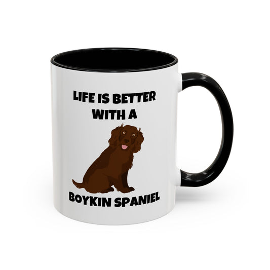 Boykin Spaniel, Boykin Spaniel Dog, Life is Better with a Boykin Spaniel, Accent Coffee Mug (11, 15oz)