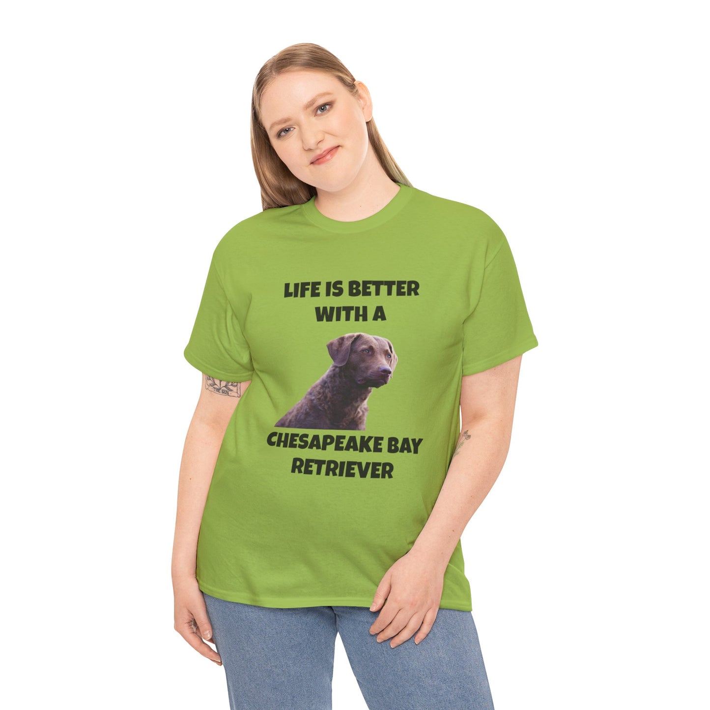 Chesapeake Bay Retriever, Chesapeake Bay Retriever Dog, Life is Better with a Chesapeake Retriever, Unisex Heavy Cotton Tee