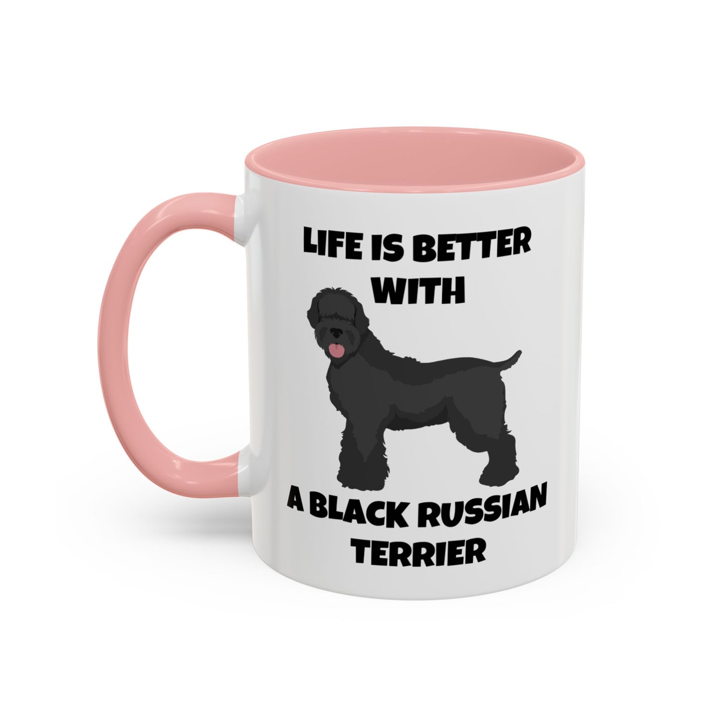 Black Russian Terrier, Black Russian Terrier Dog, Life is Better with a Black Russian Terrier, Accent Coffee Mug (11, 15oz)