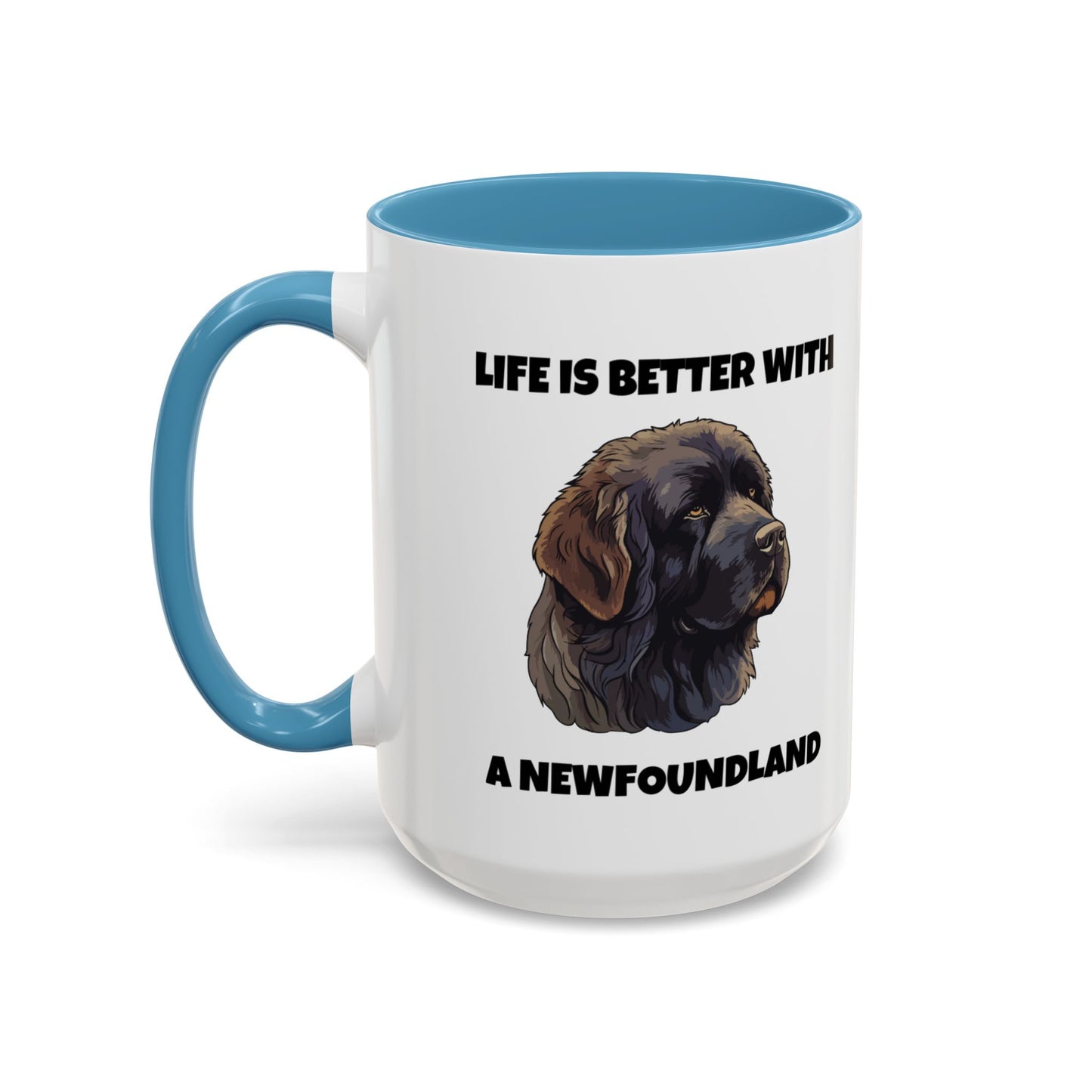 Newfoundland, Newfoundland Dog, Newfie, Life is Better with a Newfoundland, Accent Coffee Mug (11, 15oz)