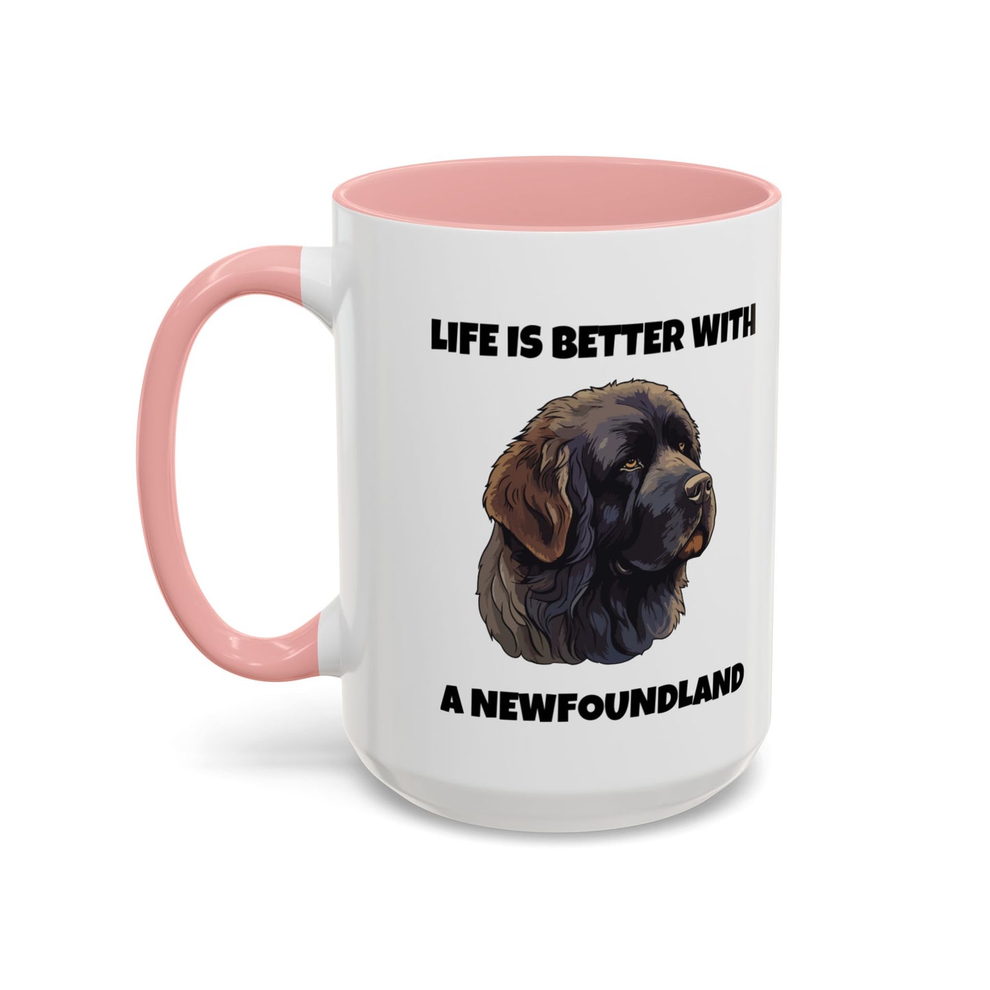 Newfoundland, Newfoundland Dog, Newfie, Life is Better with a Newfoundland, Accent Coffee Mug (11, 15oz)